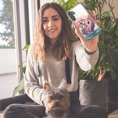 Miniatura 5 de Mundaze - Case for Samsung Galaxy A52 Slim Hybrid Shockproof Hard Shell Soft TPU Heavy Duty Protective Phone Cover - Kawaii Manga Pink Cherry