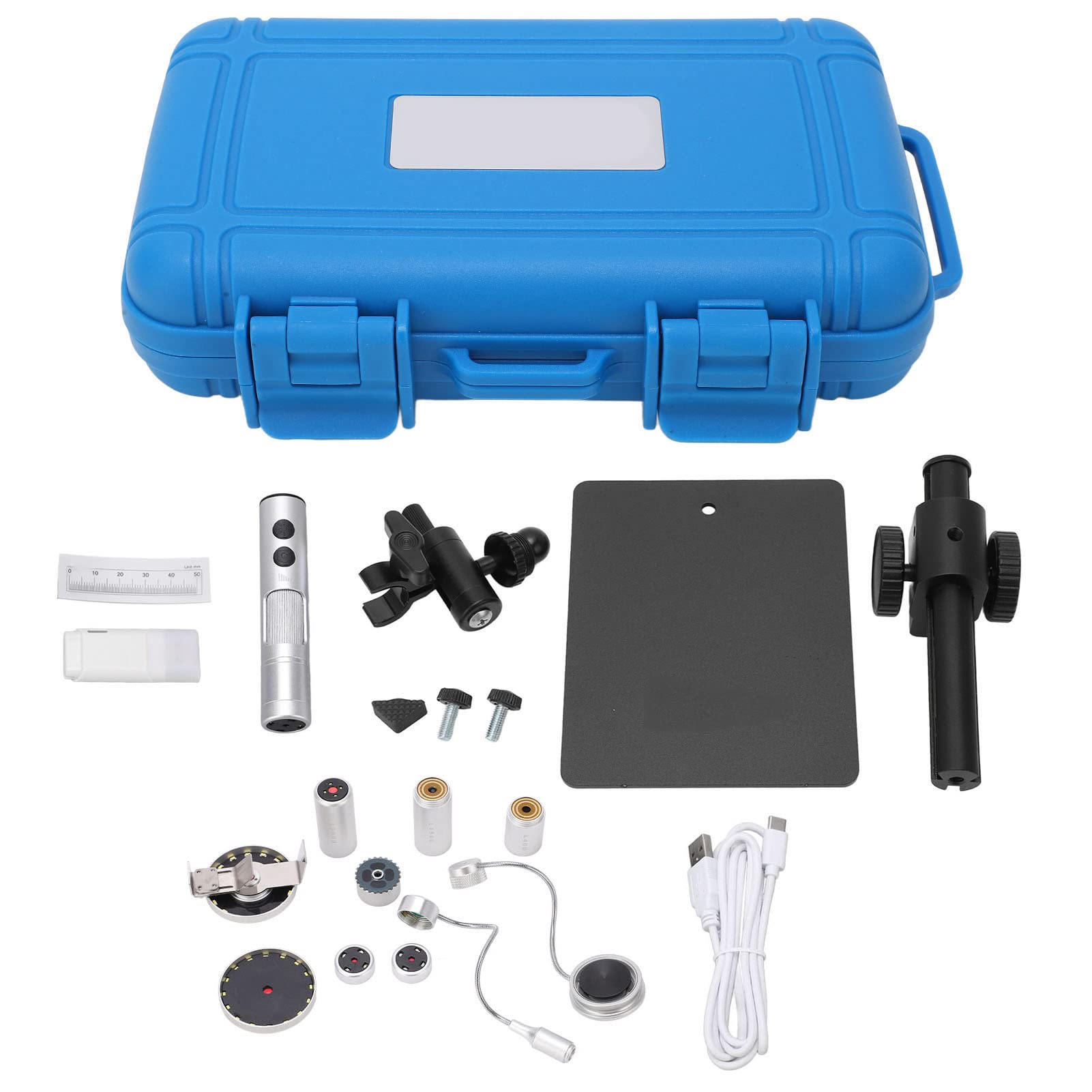 Yosoo Health Gear Digitales Mikroskop, 12 MP, Hand-USB-Mikroskop, Aluminiumlegierung, ABS, 3840 X 3104, Typ C, Verstellbarer Zoom, LED-Licht für CNC-Arbeitsplätze, Elektronikinspektion