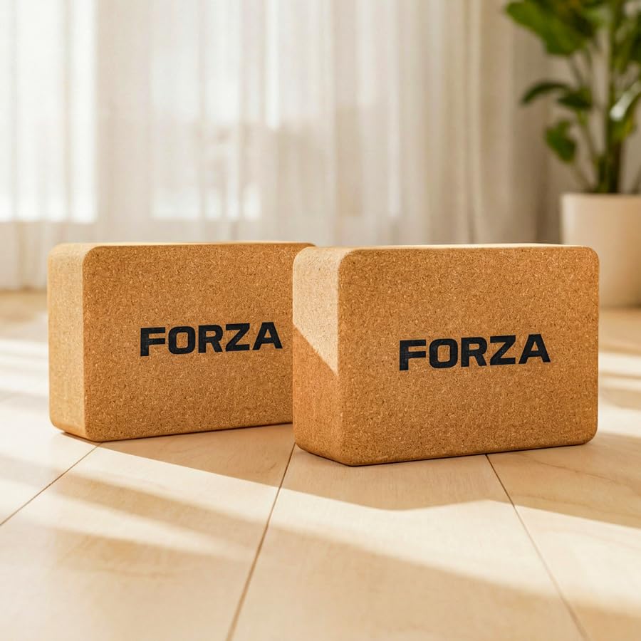 Blocs de yoga en liège antidérapants et résistants à l'humidité FORZA