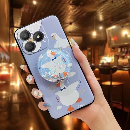 Phone Case Compatible with Blackview Wave 9C, Kickstand Simplicity Anti-knock Quicksand Skin feel silicone Cartoon Protective De