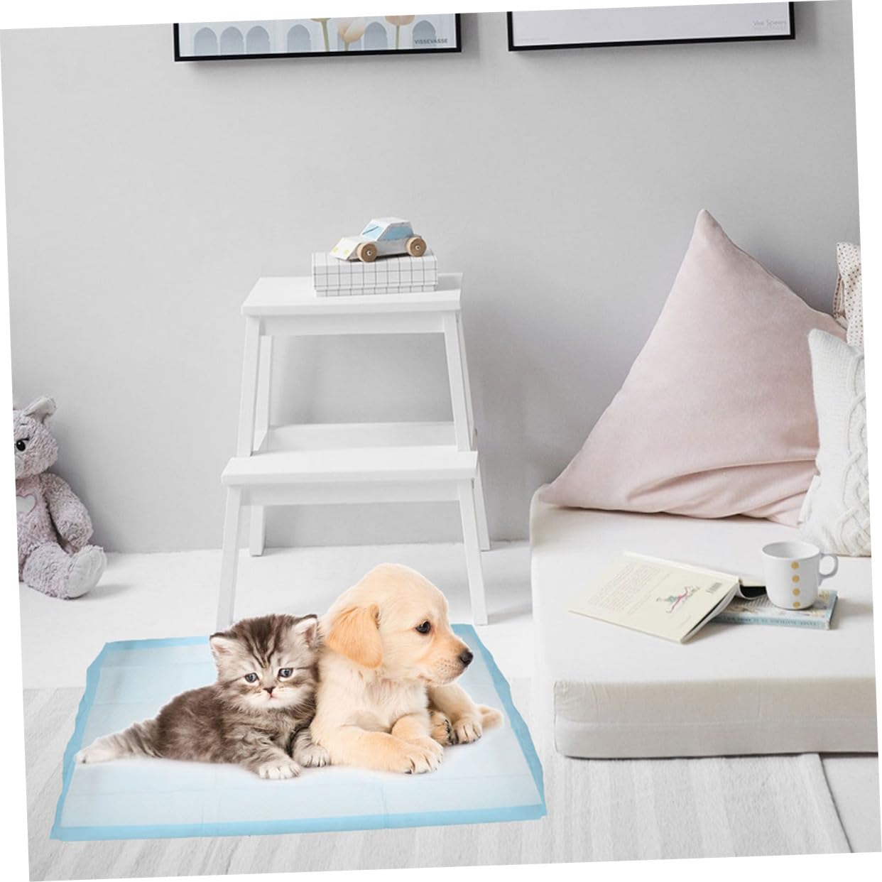 ibasenice 40 pièces Alèses Jetables pour Chien Tapis Absorbants Anti-Fuite Ultra pour Propreté Animaux