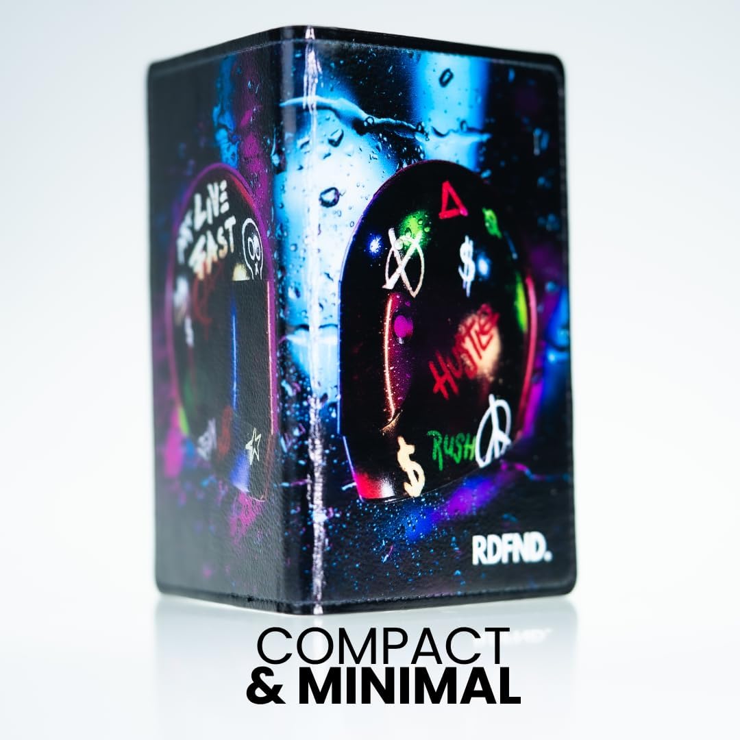 SIMPLYMDRN Live Fast - RDFND Minimalist Passport Wallet - Credit Card Holder - Cool Wallet For Men - Faux Leather Thin Wallet - Ultra Slim - Image 3