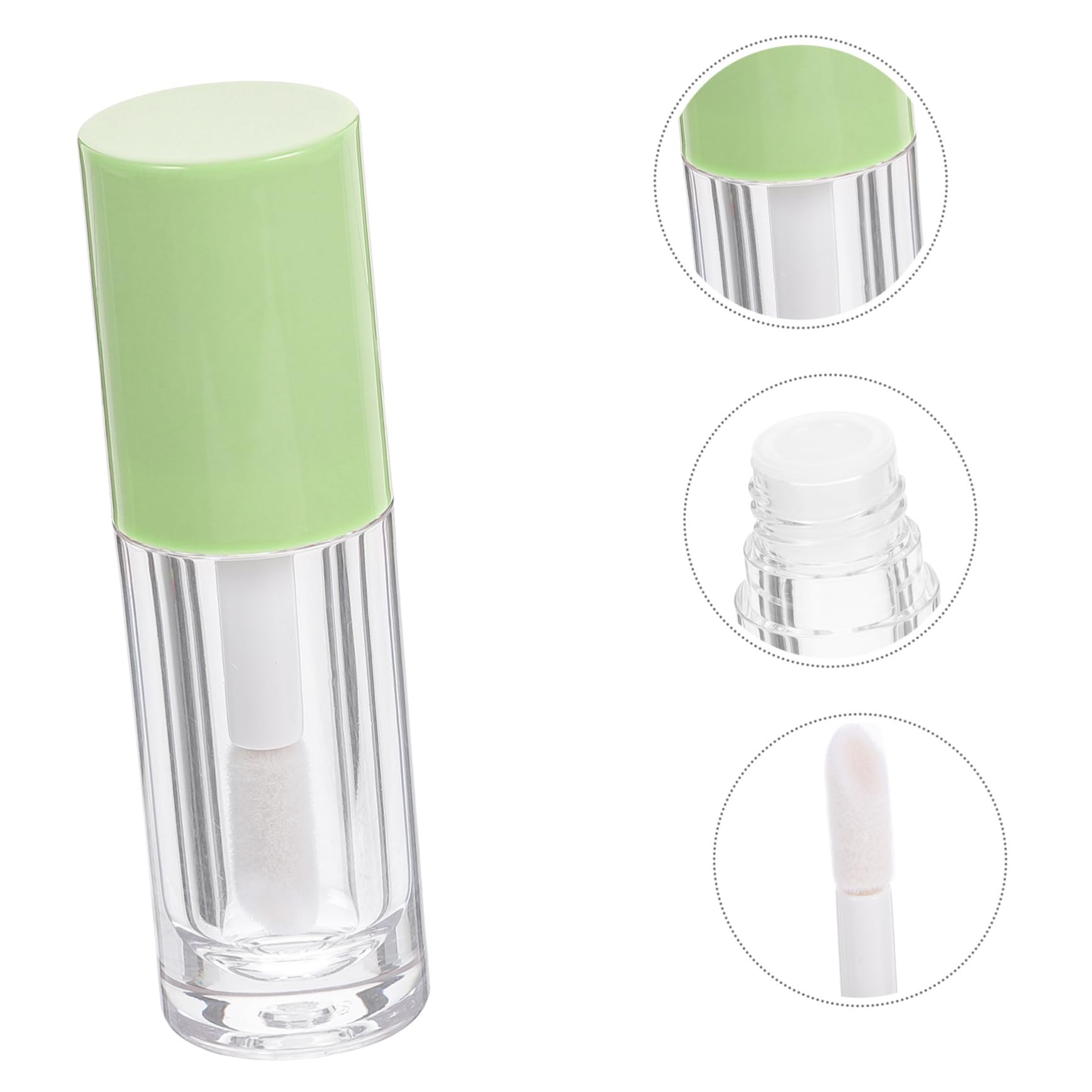 Tubos de Brillo Labial Transparentes de 6ml en Abs con Varita