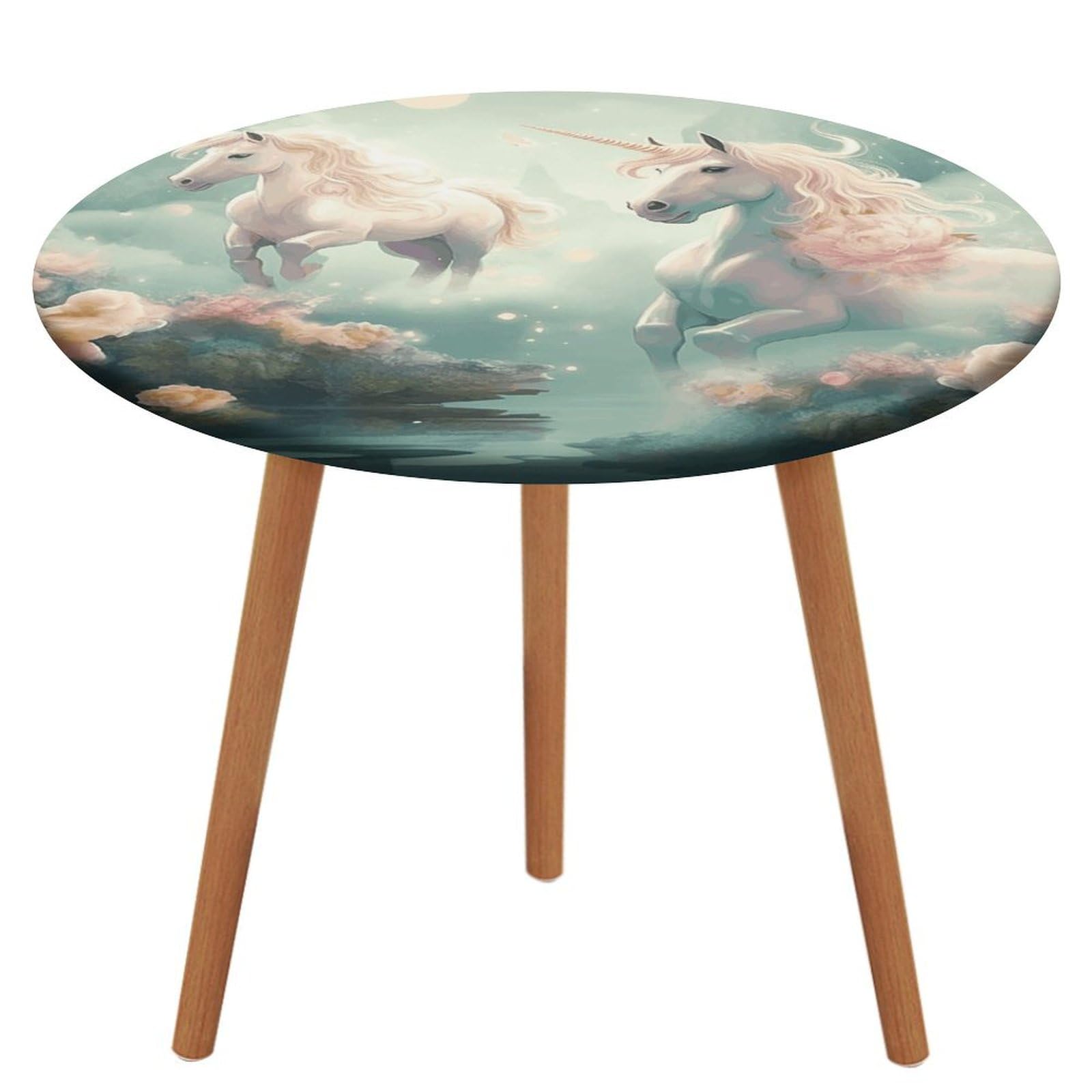 Nappe ronde licornes 130 cm idée cadeau pendaison crémaillère