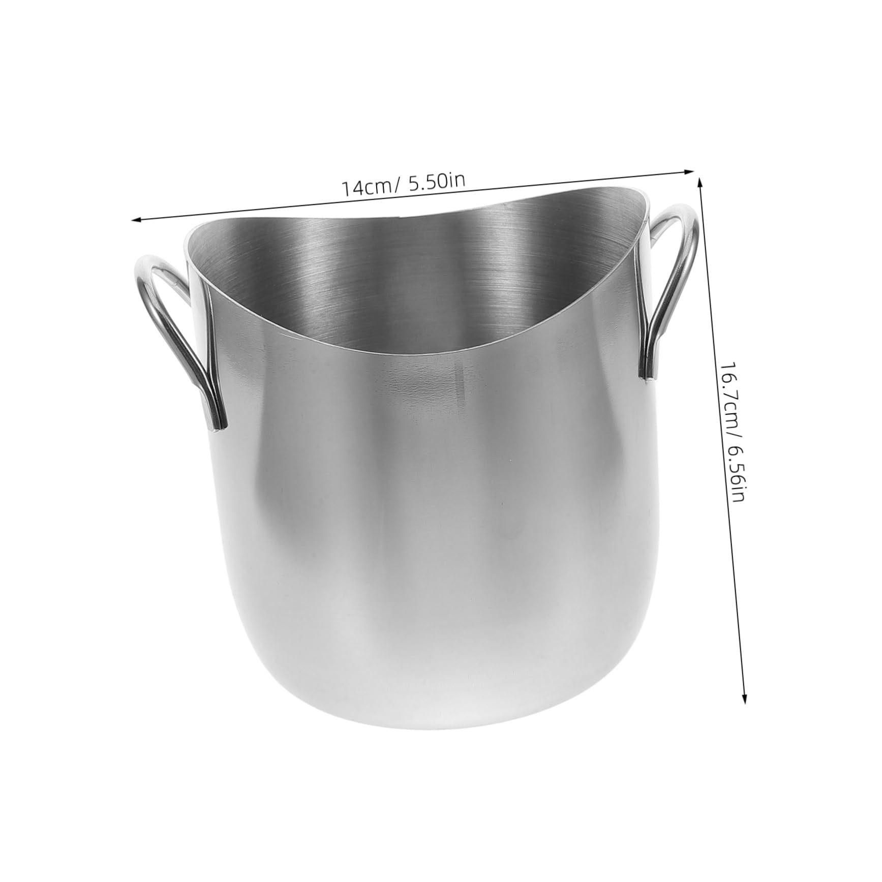Cubitera De Acero Inoxidable Doble Asas para Hielo y Bebidas para Fiestas Hoteles y Bares Resistente y Fácil De Limpiar Capacidad Amplia para Eventos