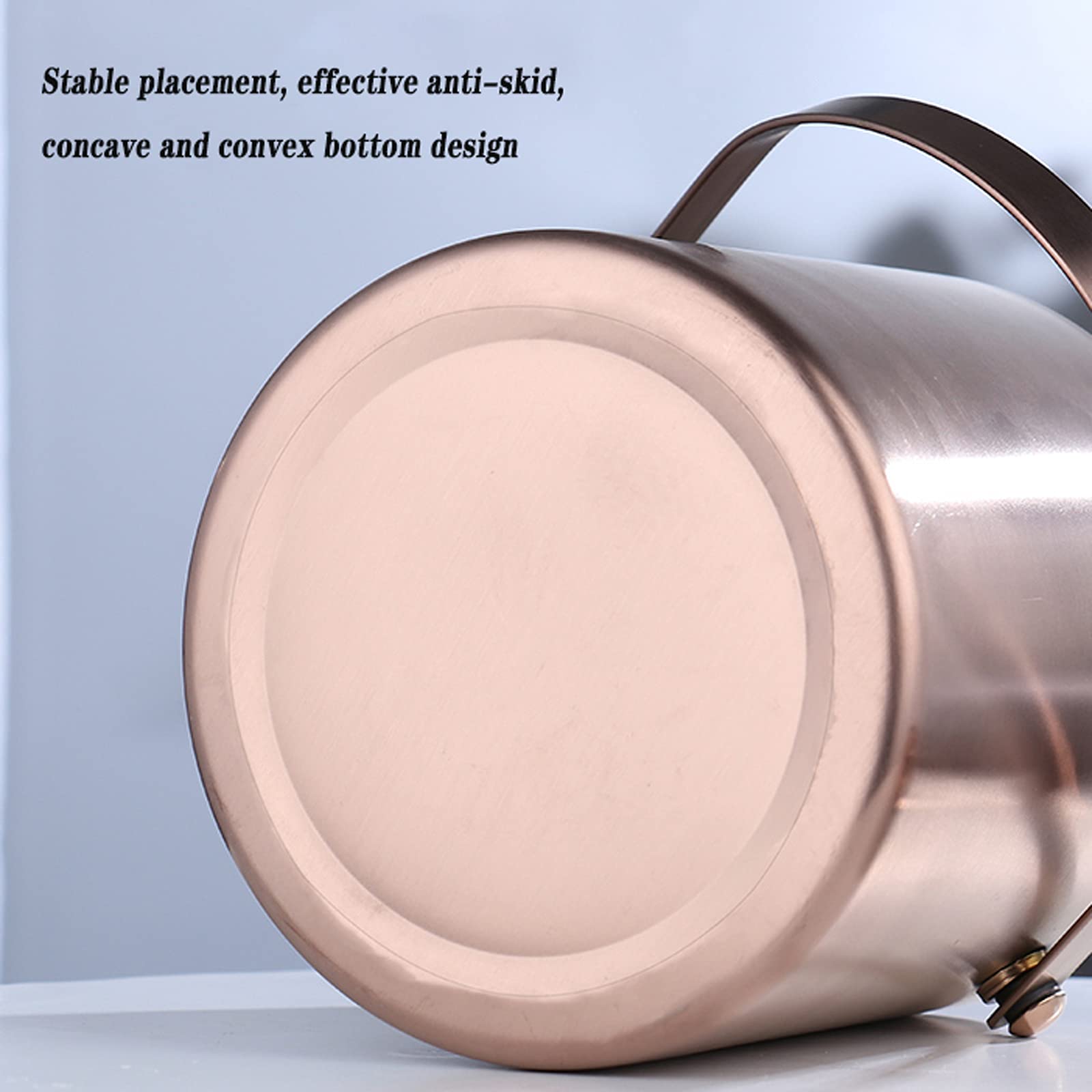 Eiskübel Edelstahl Eiseimer Eisbehälter Für Eiswürfel U. Früchte Ideal Für Party U. Hochzeit Für Besonders Lange Kühlung, Ideal Für Party U. Hochzeit 2L Roségold