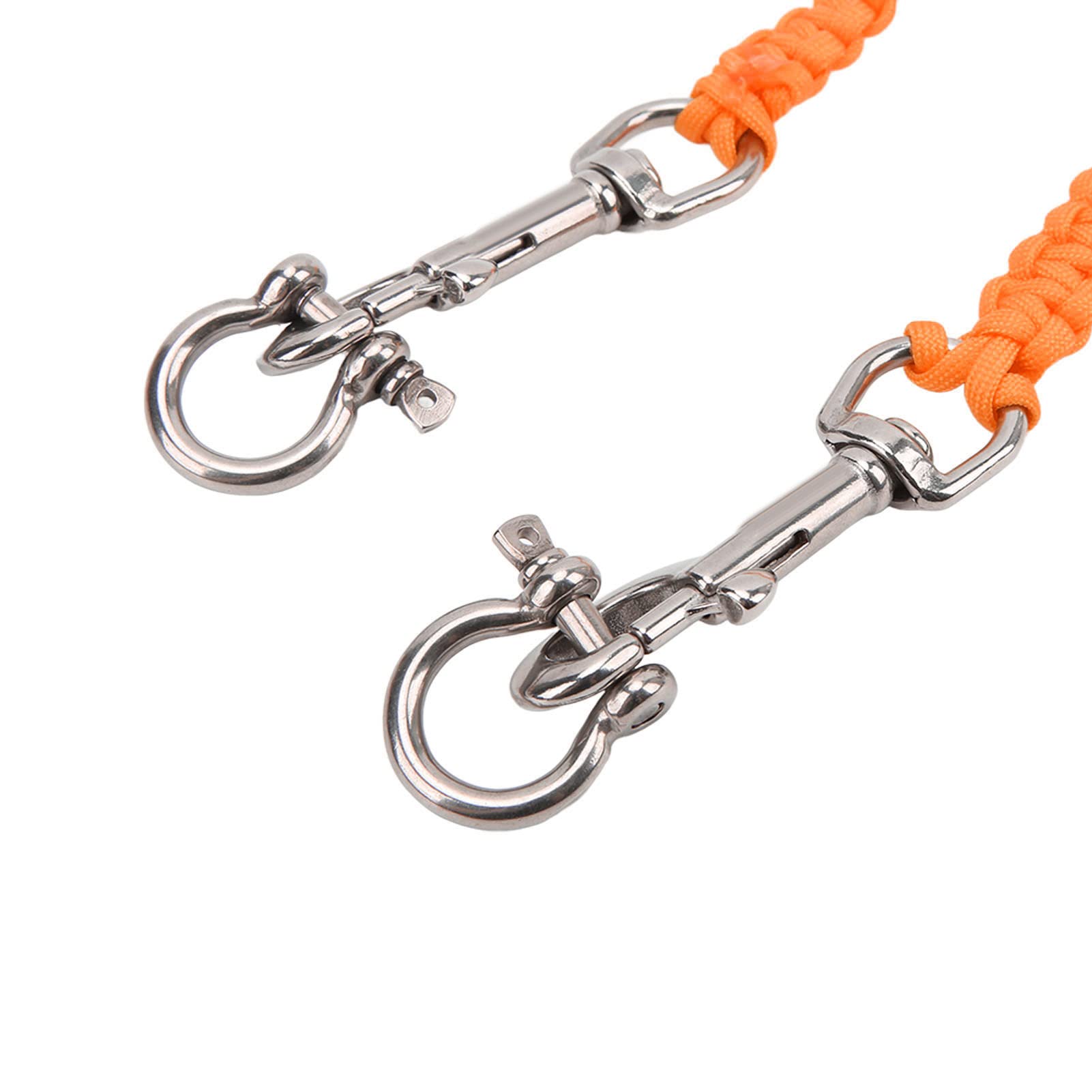 POENVFPO Cuerda para Cámara de Buceo, Rotación Flexible de 360°, con Gancho de Cabeza única de Acero Inoxidable, Cuerda para Asa de Carcasa de Cámara de Buceo para Buceo, etc.