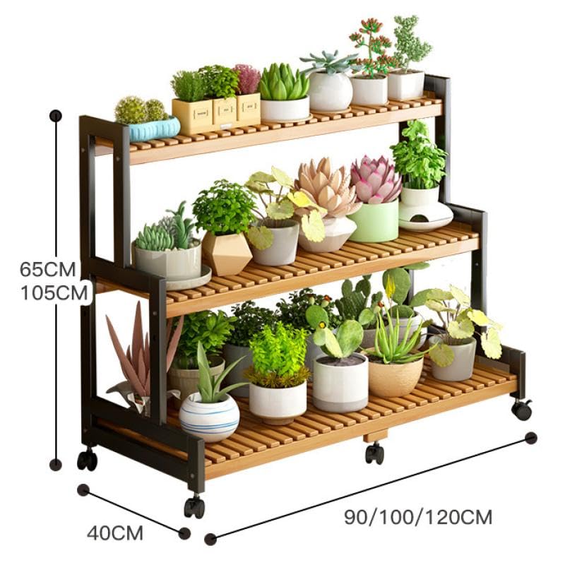 Amazon.co.jp: 東寧 フラワースタンド 木製 3段 プランタースタンド