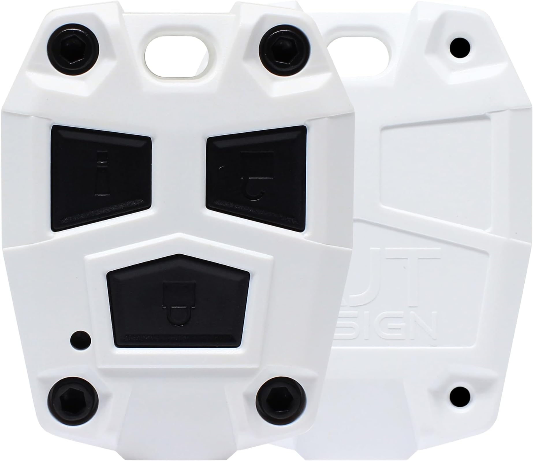 AJT Design ABS Plastic Keyfob Case for FJ Cruiser (2008-2014) | Key Fob Replacement Shell Only (No Electronics) | FJ Cruiser Accessories - Made in USA | White