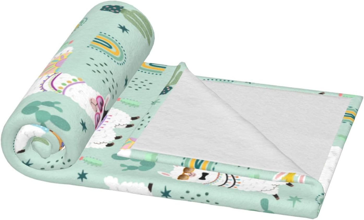 Llamas Blanket Throw Blanket for Bed Soft Cozy Fluffy Couch Blankets Fleece Blanket Throw Gifts for Women Men Girls Boys 50"x40" - Image 9