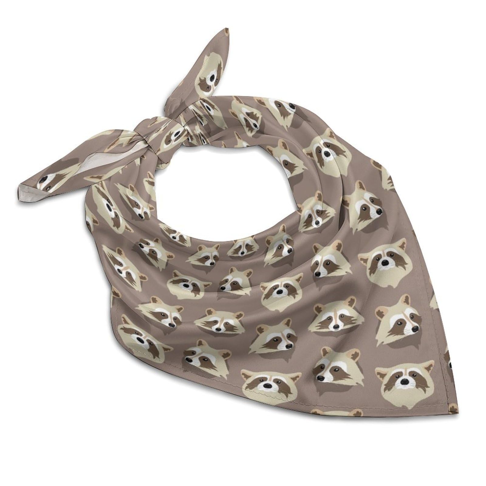 TZTTZT Bandanas for Women Men - Raccoon Silk Bandana Headband Handkerchiefs Face Mask Scarf 18