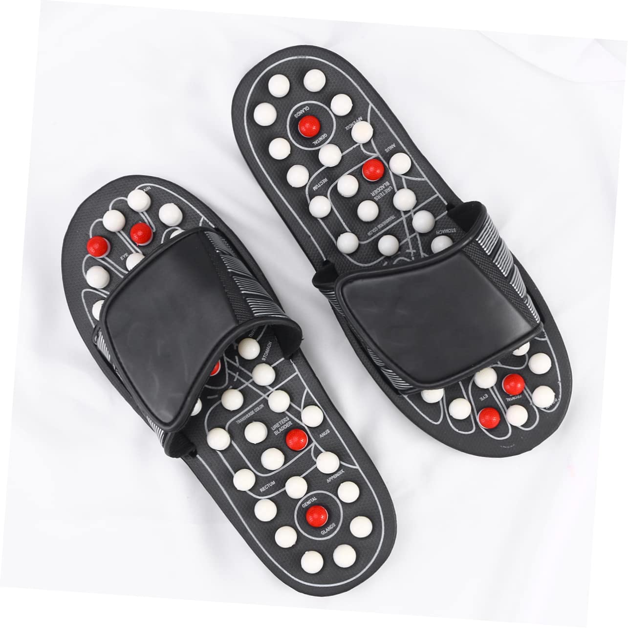 Sandalen Für Fußmassage Mit Akupunktur Hausschuhe Zur Entspannung Für Männer Und Frauen Therapeutische Massage Für Plantarfasziitis Fußschmerzen Lindern Mit Tai Chi Gossip