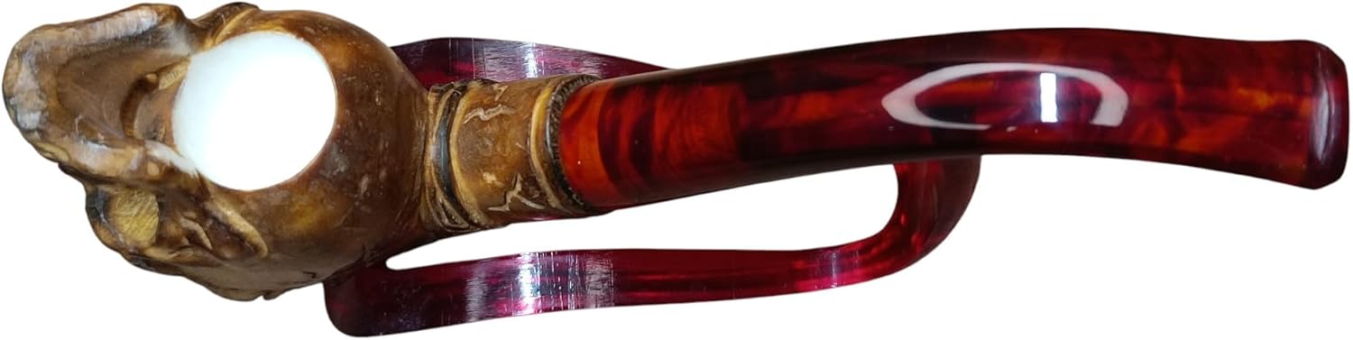 Block Meerschaum Demon Skull Pipe