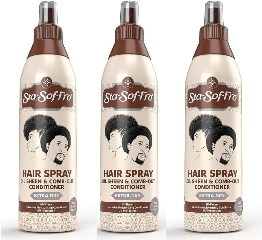 Sta-Sof-Fro Hair & Scalp Spray Comb Out Conditioner with Lanolin, Extra Dry (3 Pack 350mL)
