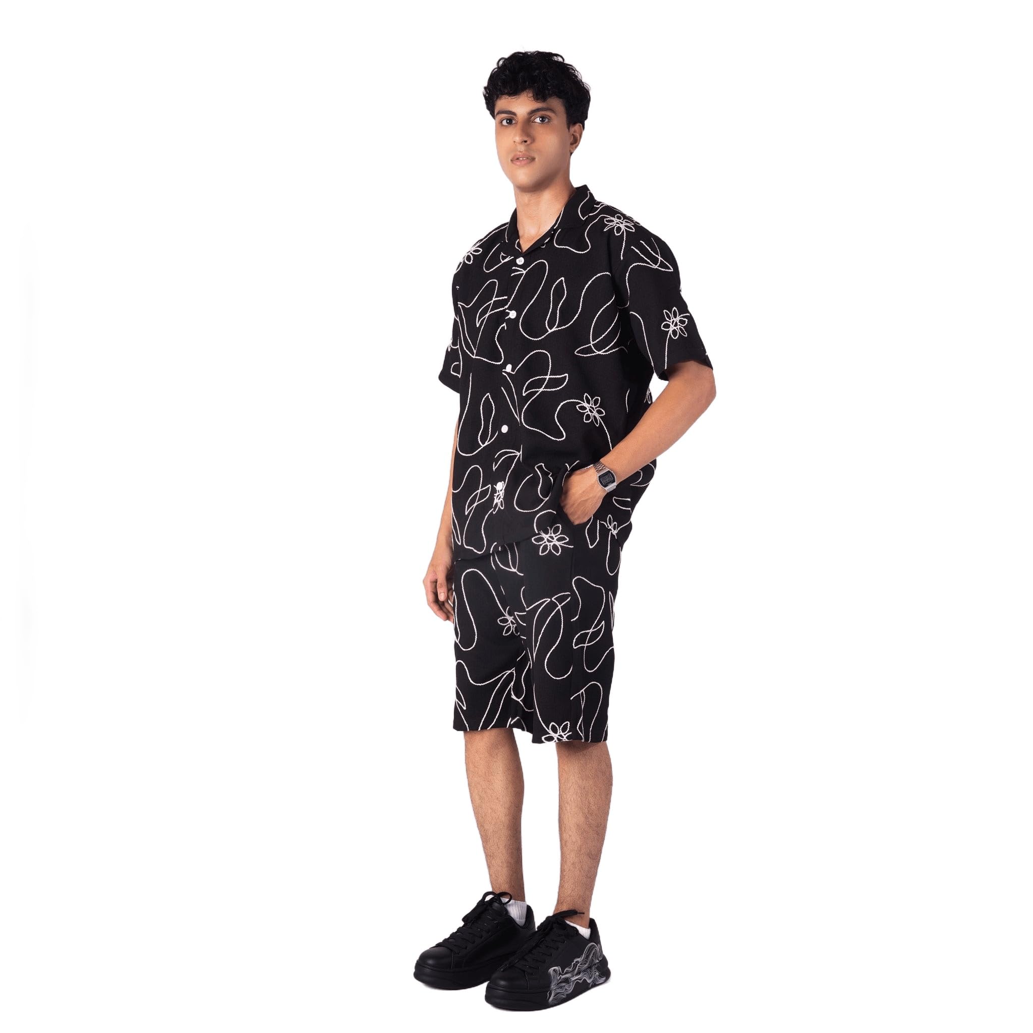 BLACK EMBROIDERED CO-ORD SET| Comfortable & Stylish Clothing | Soft Fabric | Breathable Fit-image-4