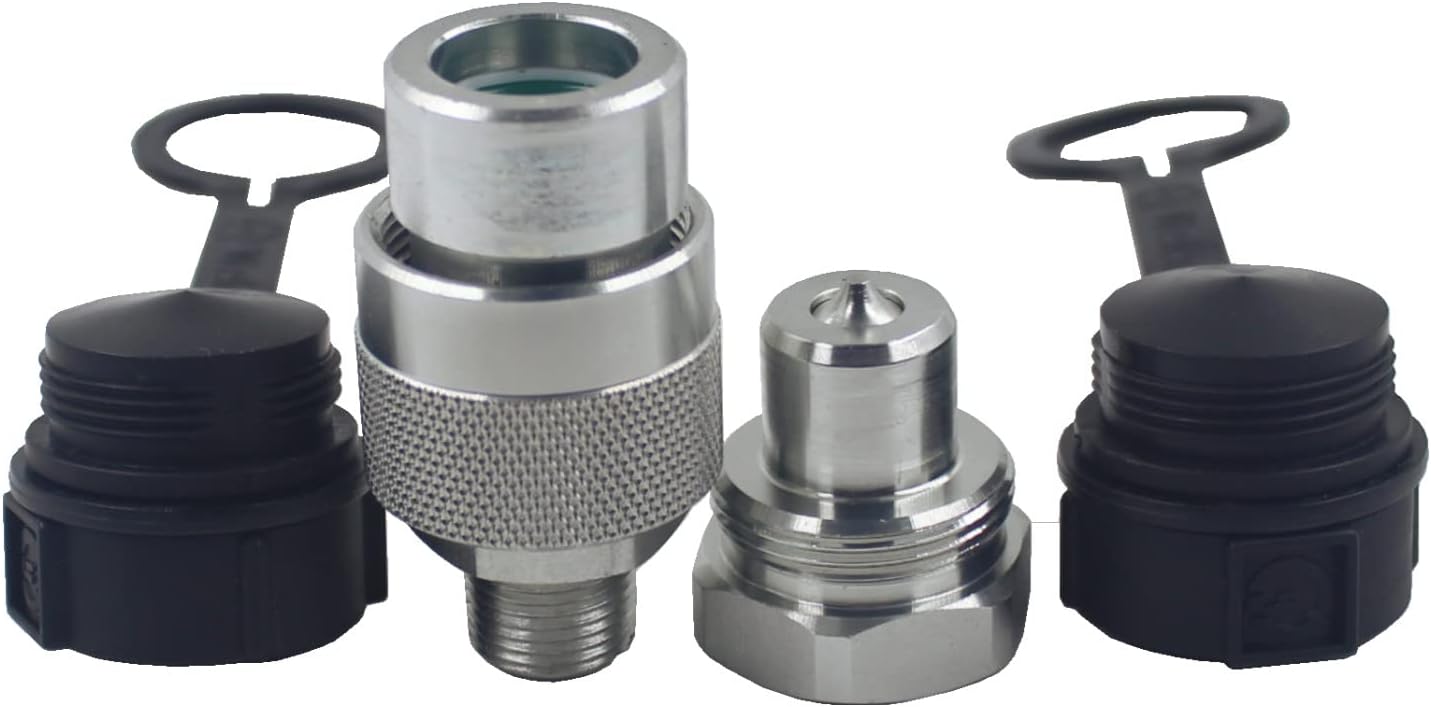 KZE-B-03 3/8'' NPT 10000PSI Hydraulic High Pressure Quick Connect Coupling Quick Coupler Set Replaces Enerpac C-604