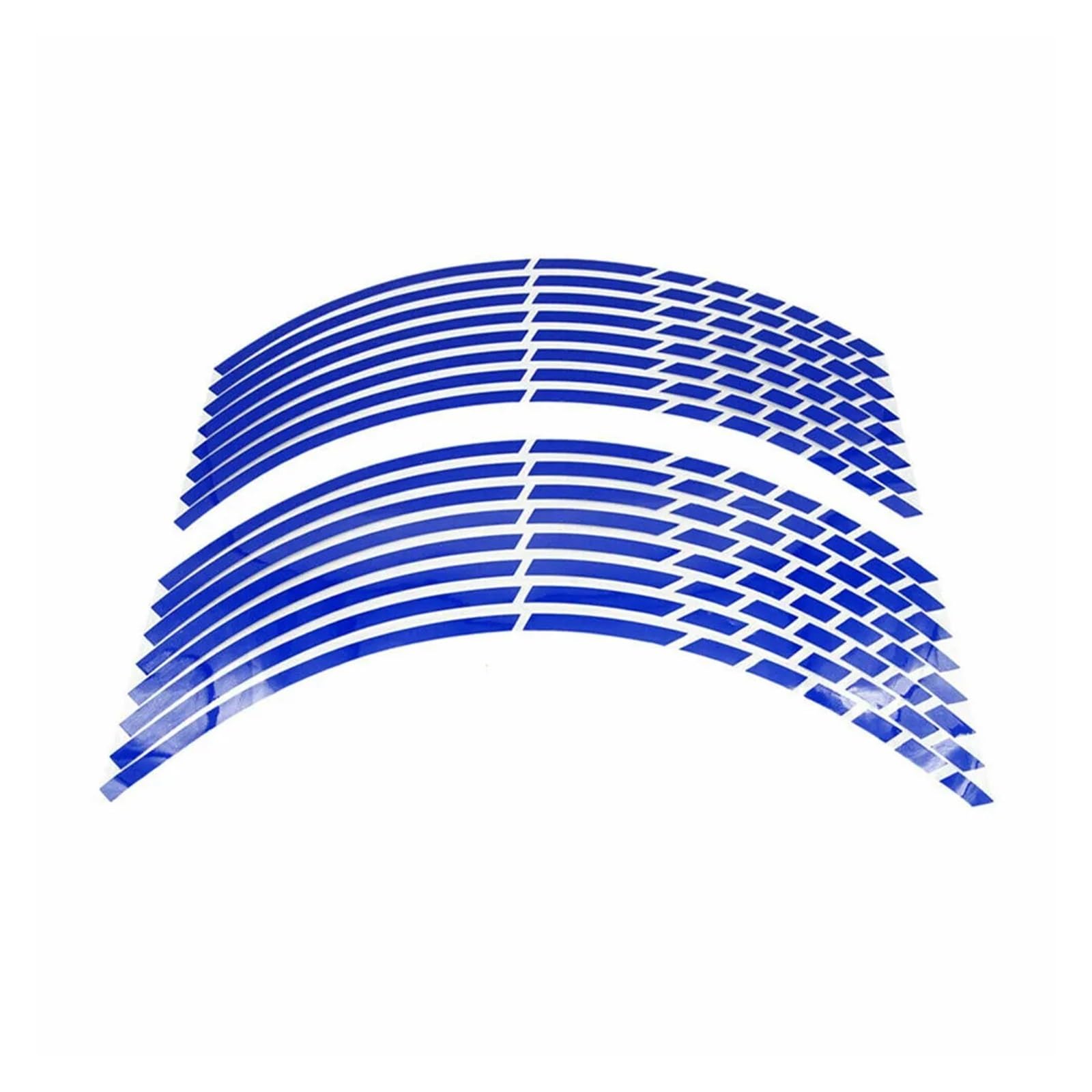 Hub Decals Rim 16Pcs 17" 18" Strips Motorcycle Wheel Stickers Car Reflective Rim Tape Motorbike Bicycle Auto Decals Stripe Tape(Blue)