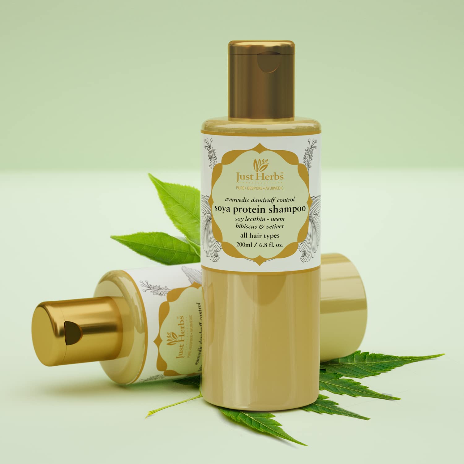 Just Herbs Ayurvedic AntiDandruff Soya Protein Shampoo For Men & Women