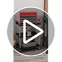 Olympia Tools 410-007 Pack-N-Roll 150 lbs Folding Collapsible Service Cart, Black/Red