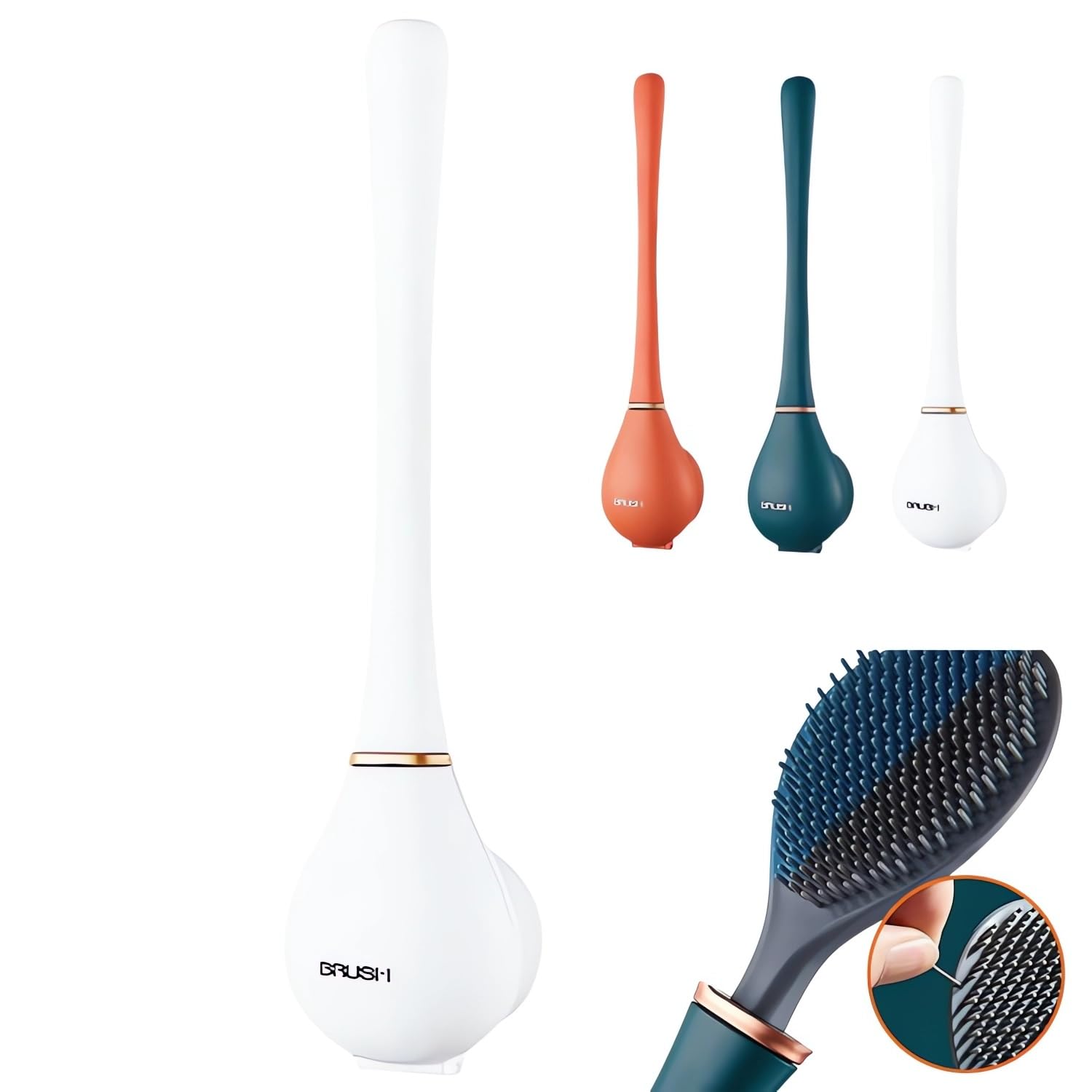 Modern Flexible Silicone Toilet Caspa for Home 2025 Upgrade Silicone Toilet Brush Ergonomic Toilet Brush and Holder Set Toilet Bowl Brush Wall Mounted