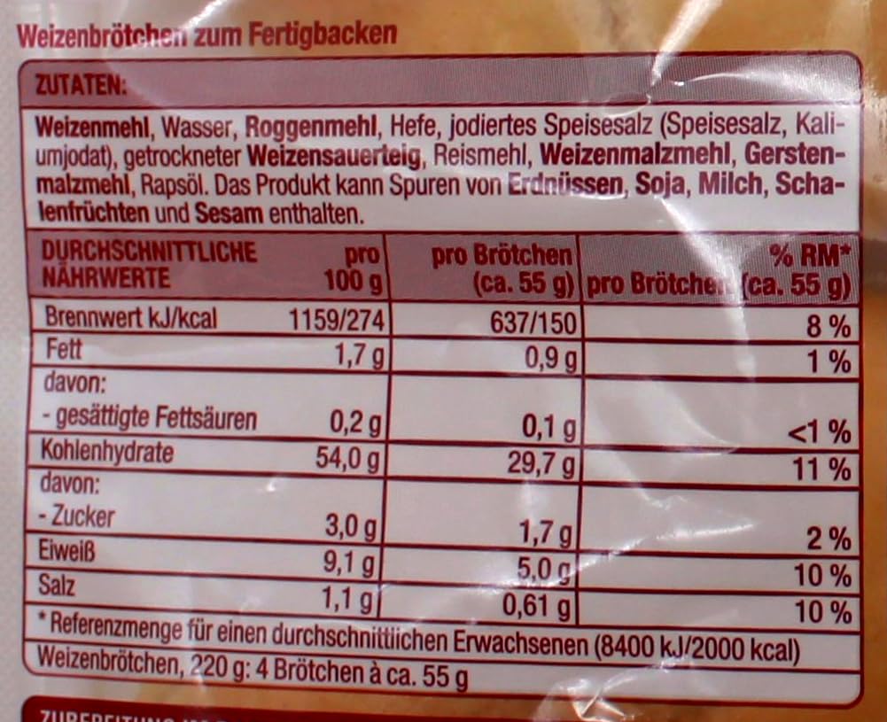 Gut & Günstig Kaiser Brötchen zum Fertigbacken, 12er Pack (12 x 220g)