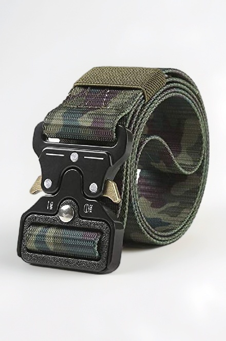 Contacts Men's Synthetic Quick Release Buckle Nylon Belt (Free Size)…