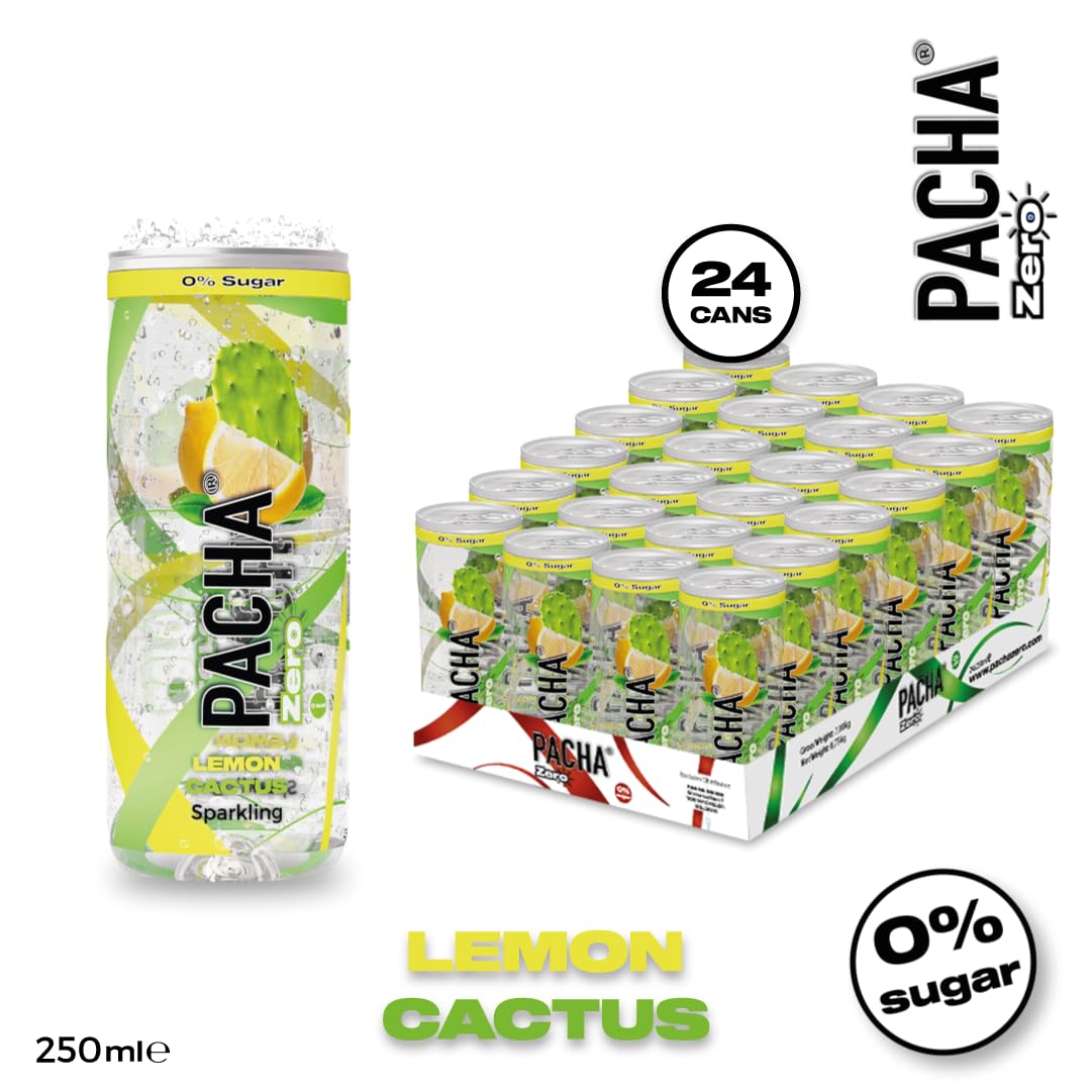 PACHA Drink Zero 24x Sparkling Flavored Water Sugar Free Lemon