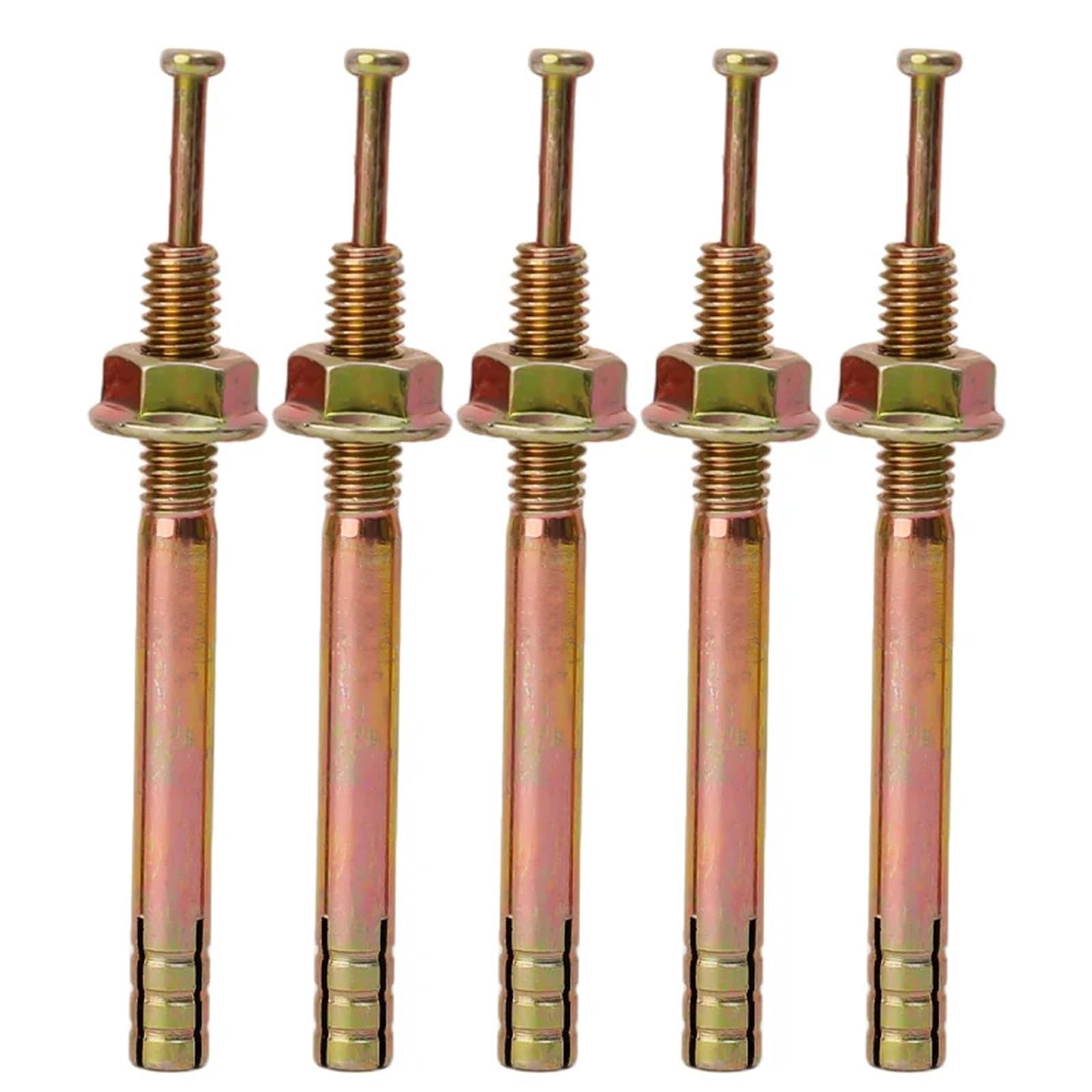 Dübel 10mm Expansionsrohr aus Kohlenstoffstahl, Hammerschlagschrauben, Dübel, Befestigungsschrauben, Trockenbau, Beton, Hardwork-Befestigungselement(7.5cm,24pcs)