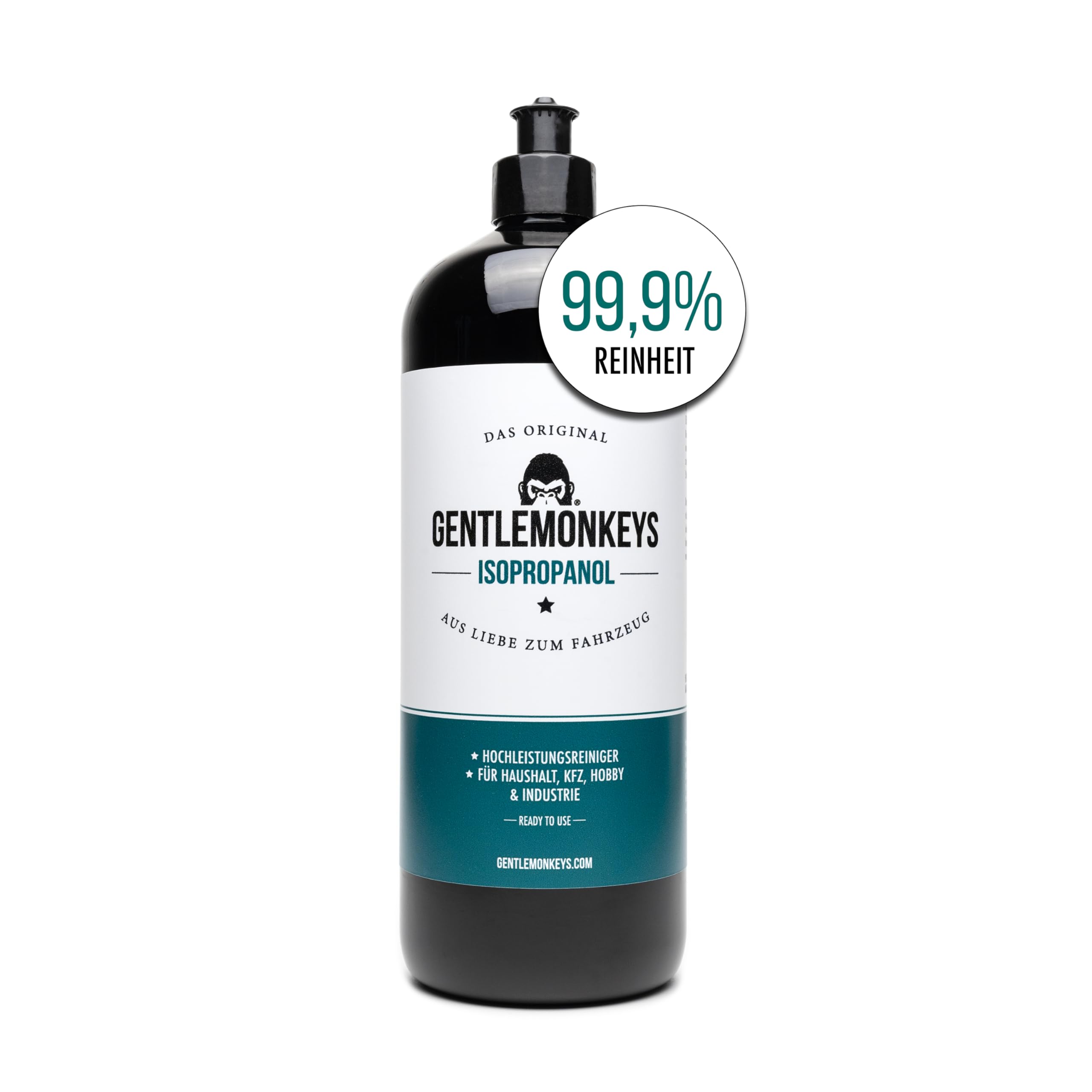 GENTLEMONKEYS Isopropanol 99,9% – Reinigungsalkohol Für Haushalt, KFZ Und Industrie, Made In Germany