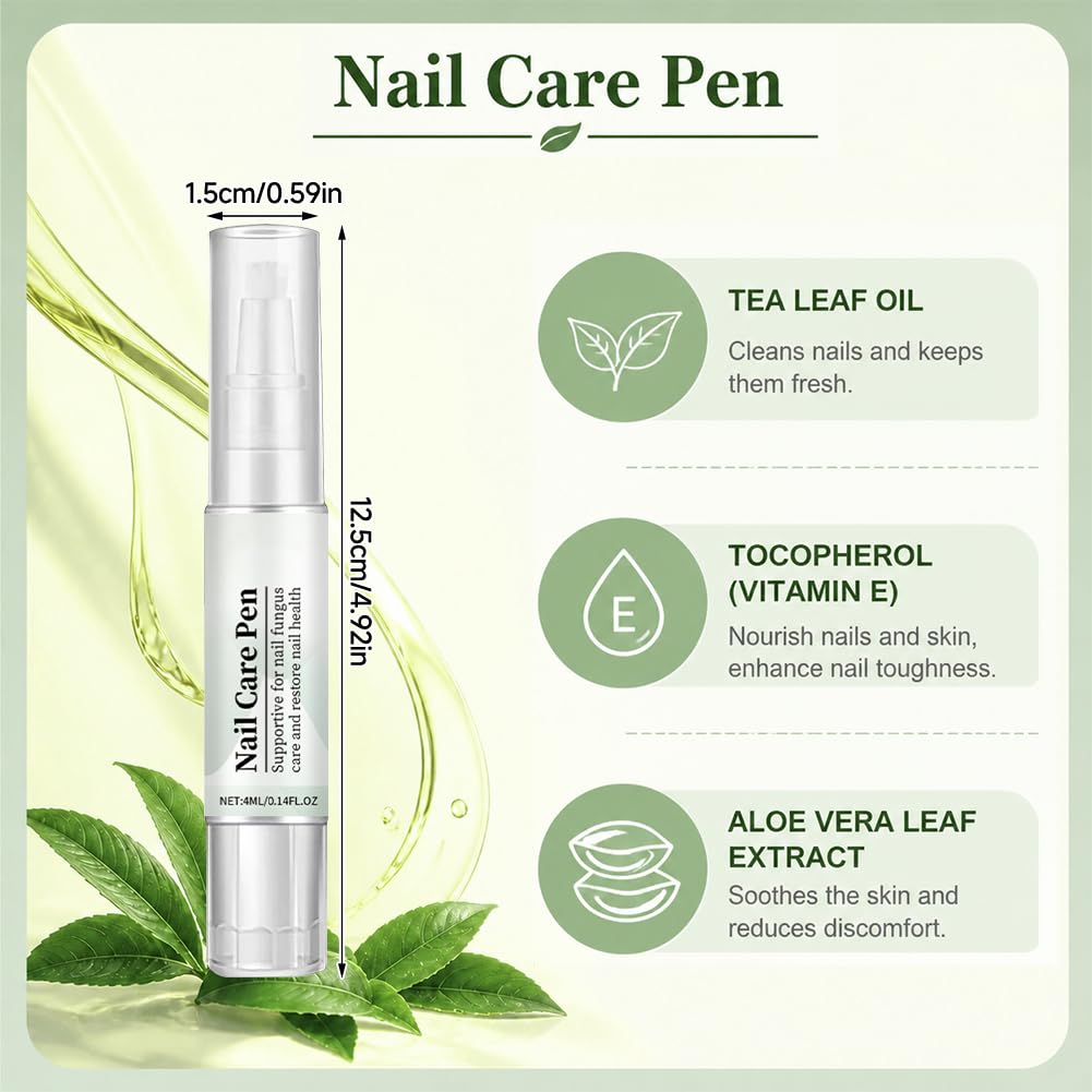 3 sztuki Nail Care Pen olejek do paznokci, żel do pielęgnacji paznokci, sztyft do pielęgnacji paznokci u rąk i stóp z olejkiem z drzewa herbacianego i aloesem, wspomaga wzrost paznokci