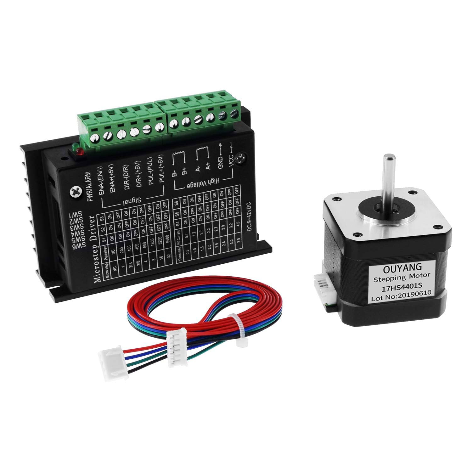 Amazon.co.jp: Nema 17 ステッピング モーター + ステッピング モーター ドライバー、TB6600 4A 9-42V Nema  1723 CNC コント ローラー単軸ハイブリッド 3 D プリンター用 : DIY・工具・ガーデン