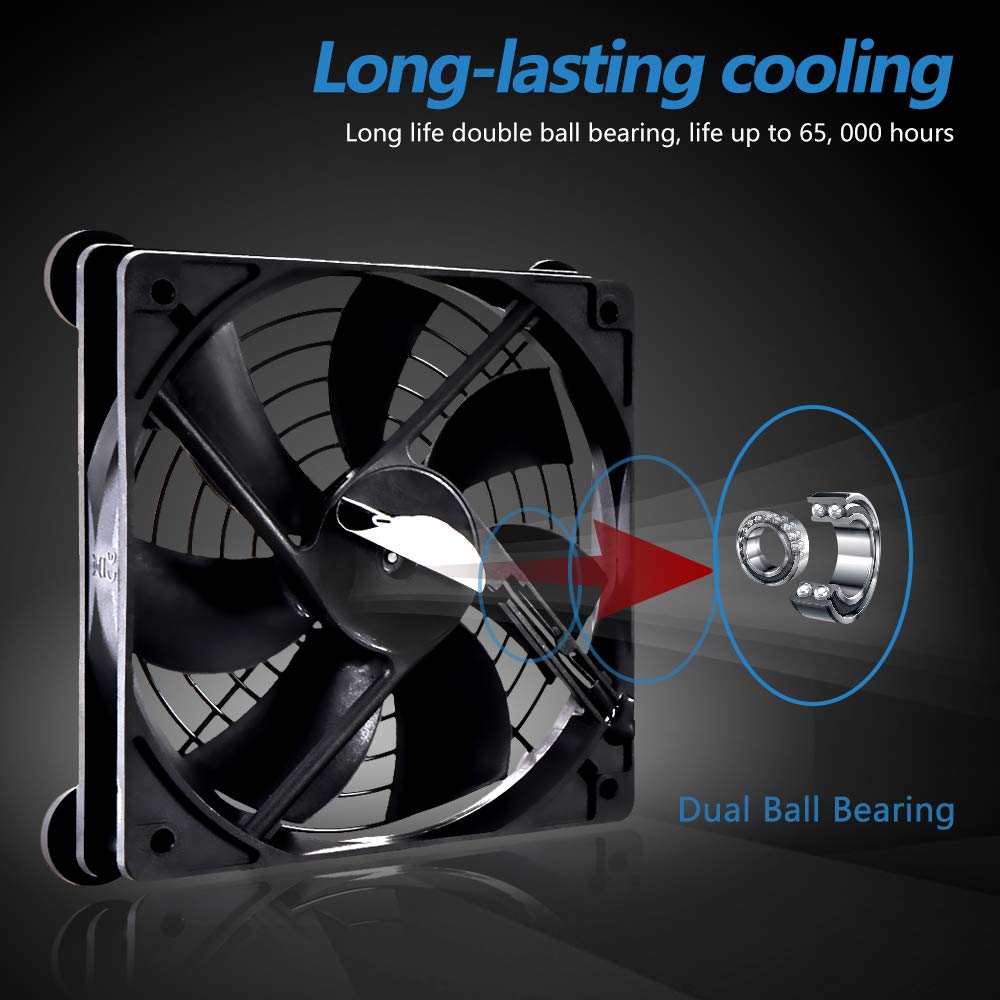 Leiser 120 mm USB-Ventilator, 5 V, tragbarer USB-Lüfter für Flachbildfernsehempfänger, Router, DVR, Playstation, Xbox, Computerschrank-Kühler