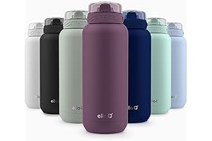Ello Cooper 32oz: Insulated Water Bottle with Straw in Figgy Pudding