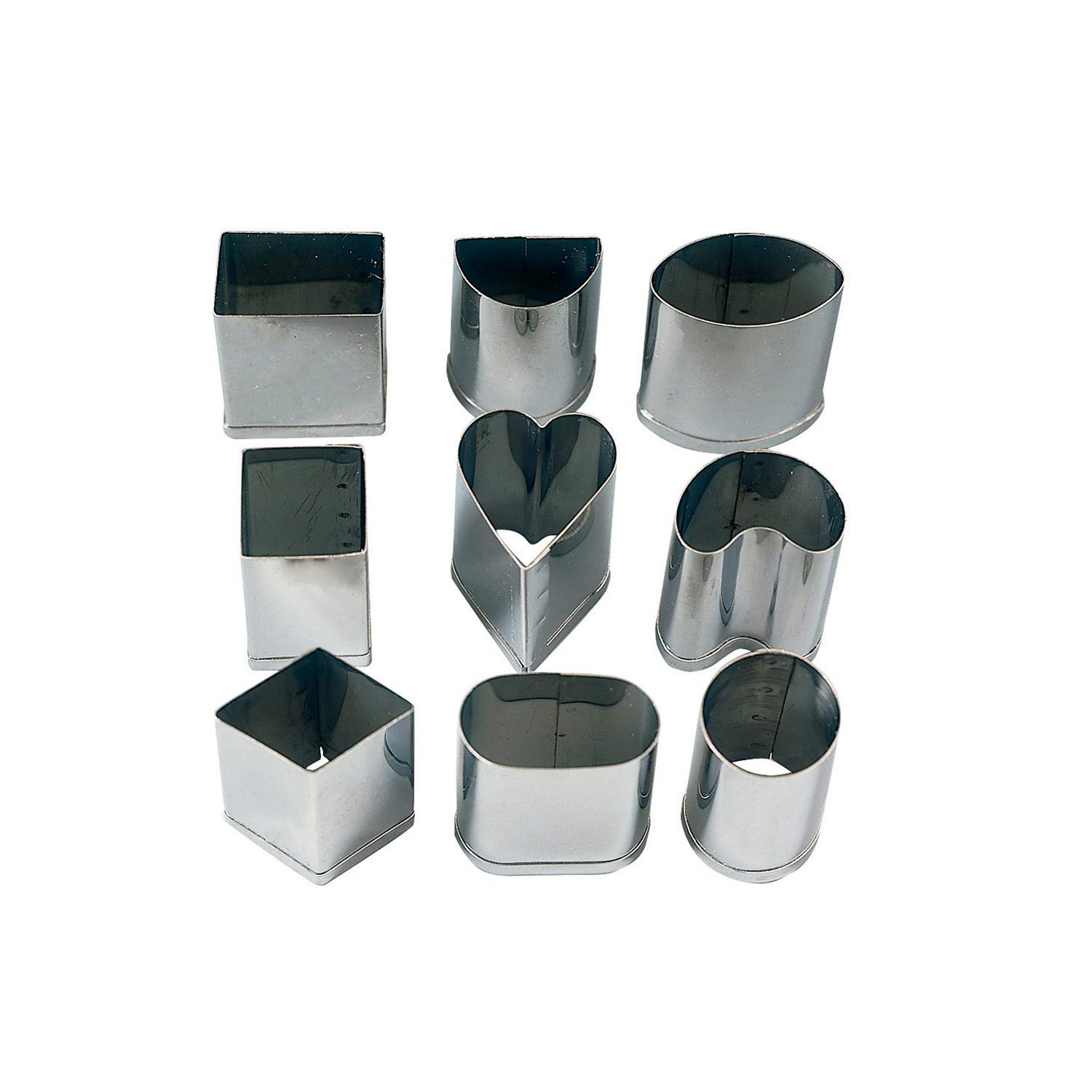Piazza 285575 Praline Lot de 9 emporte-pièces en acier inoxydable Étoile lisse