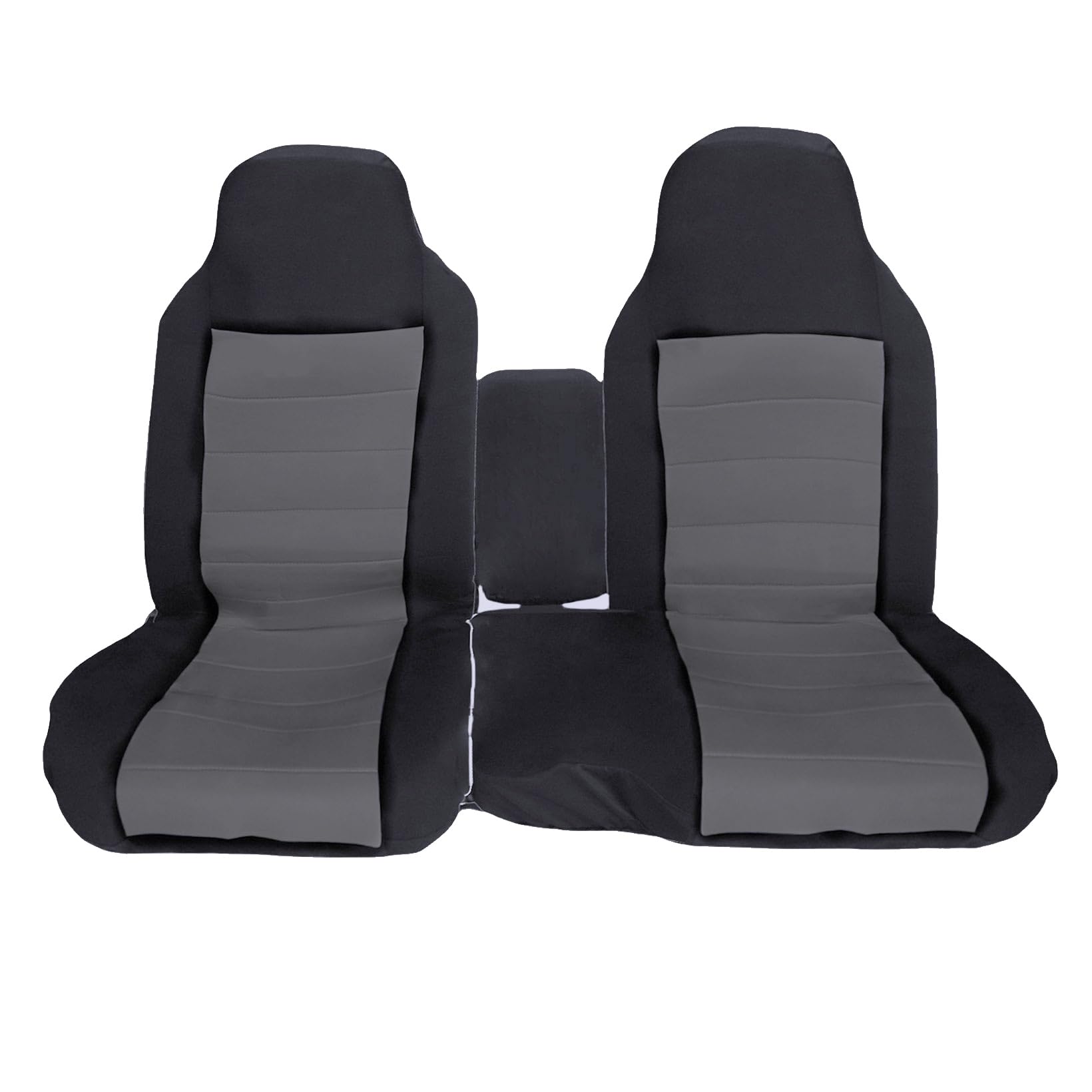 NLQR 2004-2012 Front Seat Covers for Ford Ranger Pickup 60/40 High Back Bench Seat Cover, Without Console 2Pcs Universal Fit Seat Covers Dark Gray