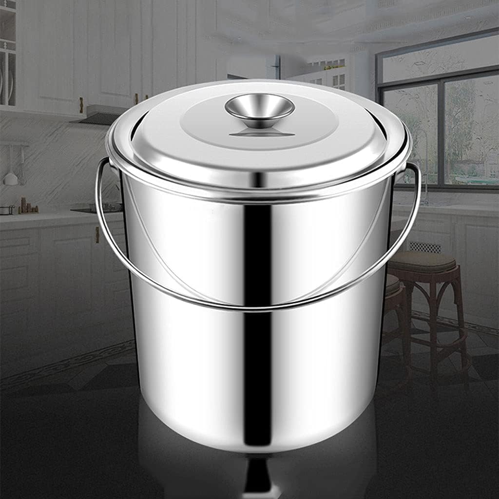 Cubo de Hielo de Acero inoxidable 304 con ASA portátil, contenedor de Hielo de Gran capacidad de 6,3 l, cubo de almacenamiento para El hogar, enfriador de bebidas Secchiello per Bottiglie
