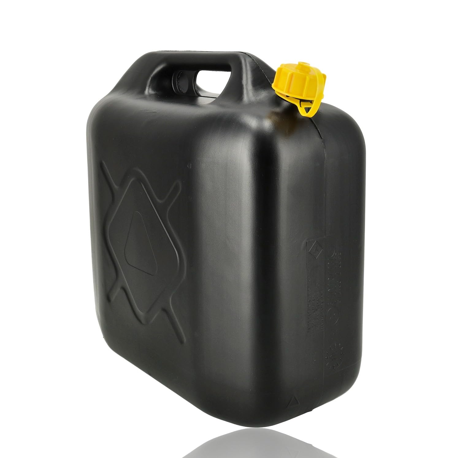 Tanica a benzina da 20l | Plastica (HDPE) e UN | Tanica per carburante con beccuccio - Ideale per campeggio e viaggi - Nero (2)