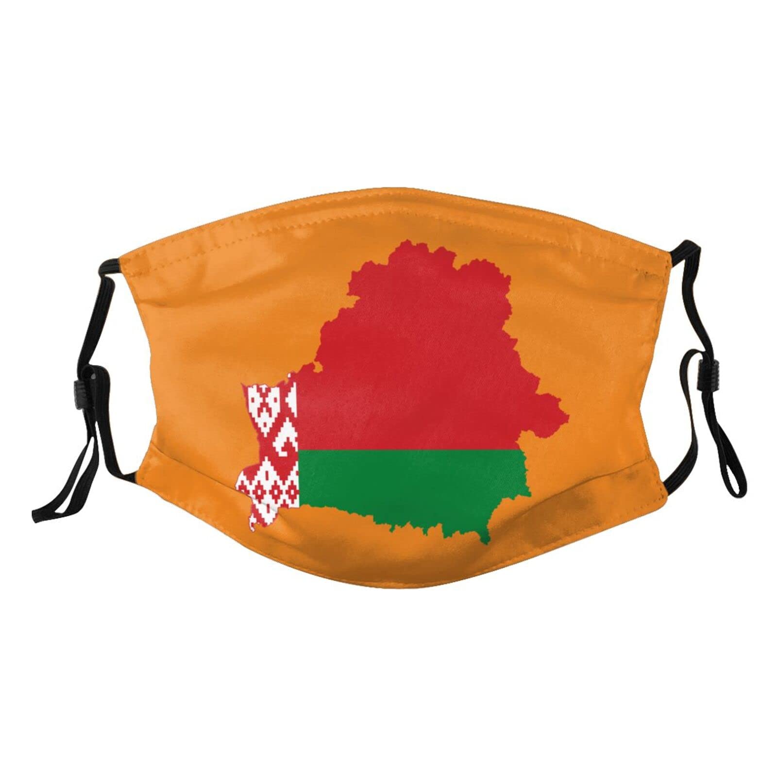 Flag Map of Belarus Mask Protect Respiratory System Breathe with Peace of Mind Black