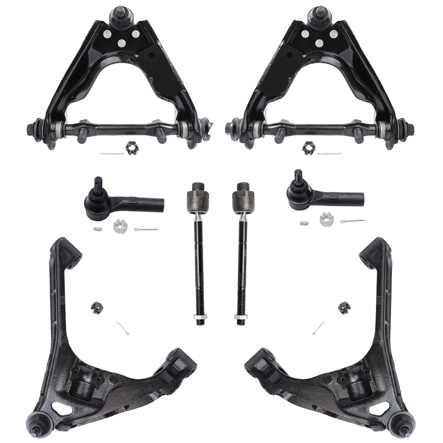 Detroit Axle - 8pc Front End Control Arms Kit for 00-04 Dodge Dakota, 00-03