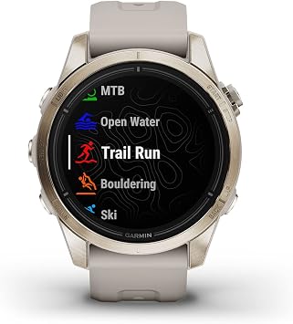 Garmin epix Pro (Gen 2) Sapphire Edition, 42mm, High Performance Smartwatch, Advanced Training Technology, Built-in Flashlight, Light Sand