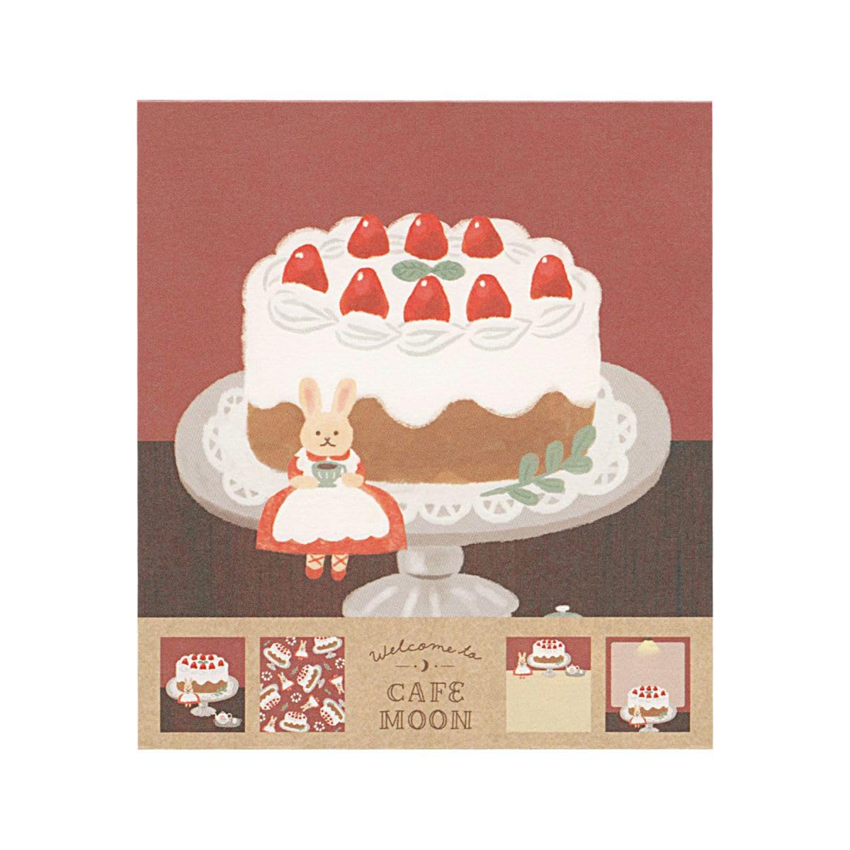 Amazon.co.jp: カフェムーン メモパッド【ケーキ】メモ メモ帳 4