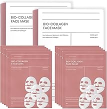 Collagen Face Mask, Bio Collagen Masks Overnight, Korean Skincare, Face Skincare, Hydrating, Sheet Overnight Beauty (10pcs)
