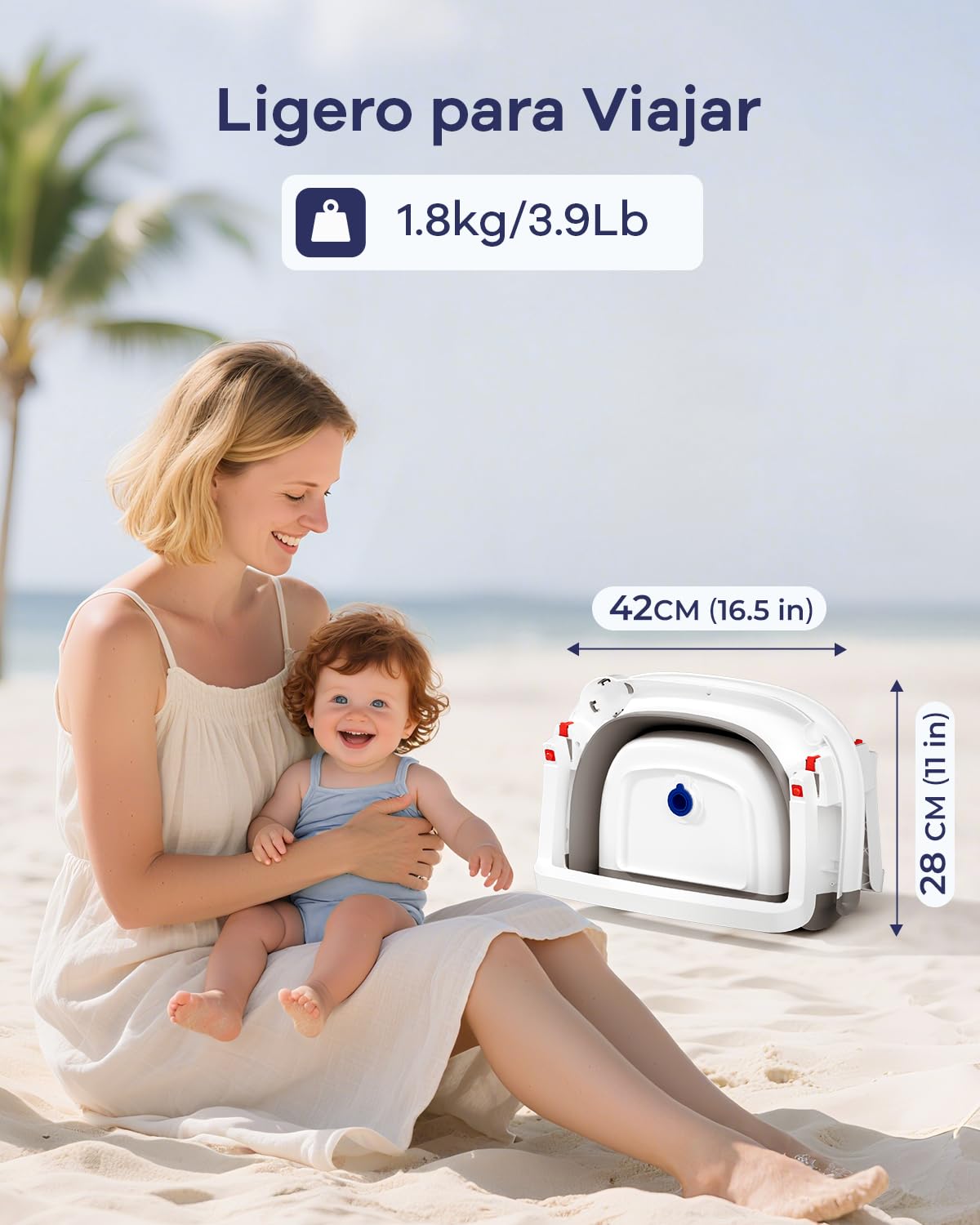 Bañera plegable 2 en 1 con soporte, bañera para bebé con red de soporte de baño, adecuada para recién nacidos y niños pequeños, diseño plegable y multiusos para almacenamiento, ideal para viajes y