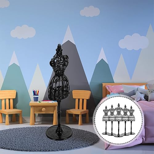 Miniatura 6 de Toyvian Vestido de muñeca Forma-Muñeca Ropa Soporte Soporte Vestido Mini Maniquí Forma Mini Maniquí Modelo Soporte para Muñeca