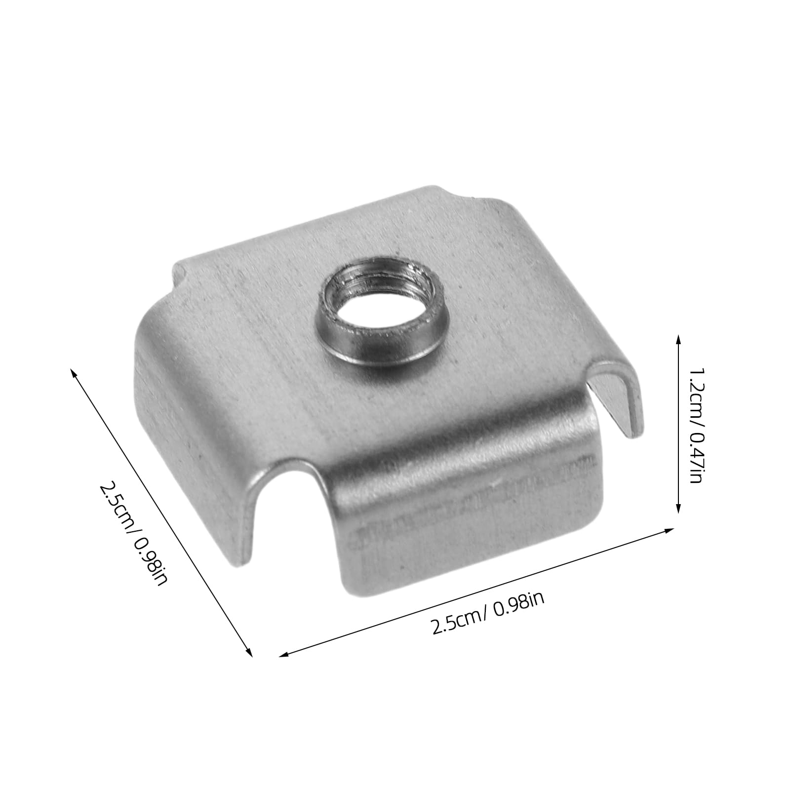 Dadi Saldati per Tubi Quadrati M6 Ferro 200 Pezzi Argento | Filettatura Interna M6, Installazione Rapida e Connessione Stabile, per Riparazione Ringhiere e Mobili