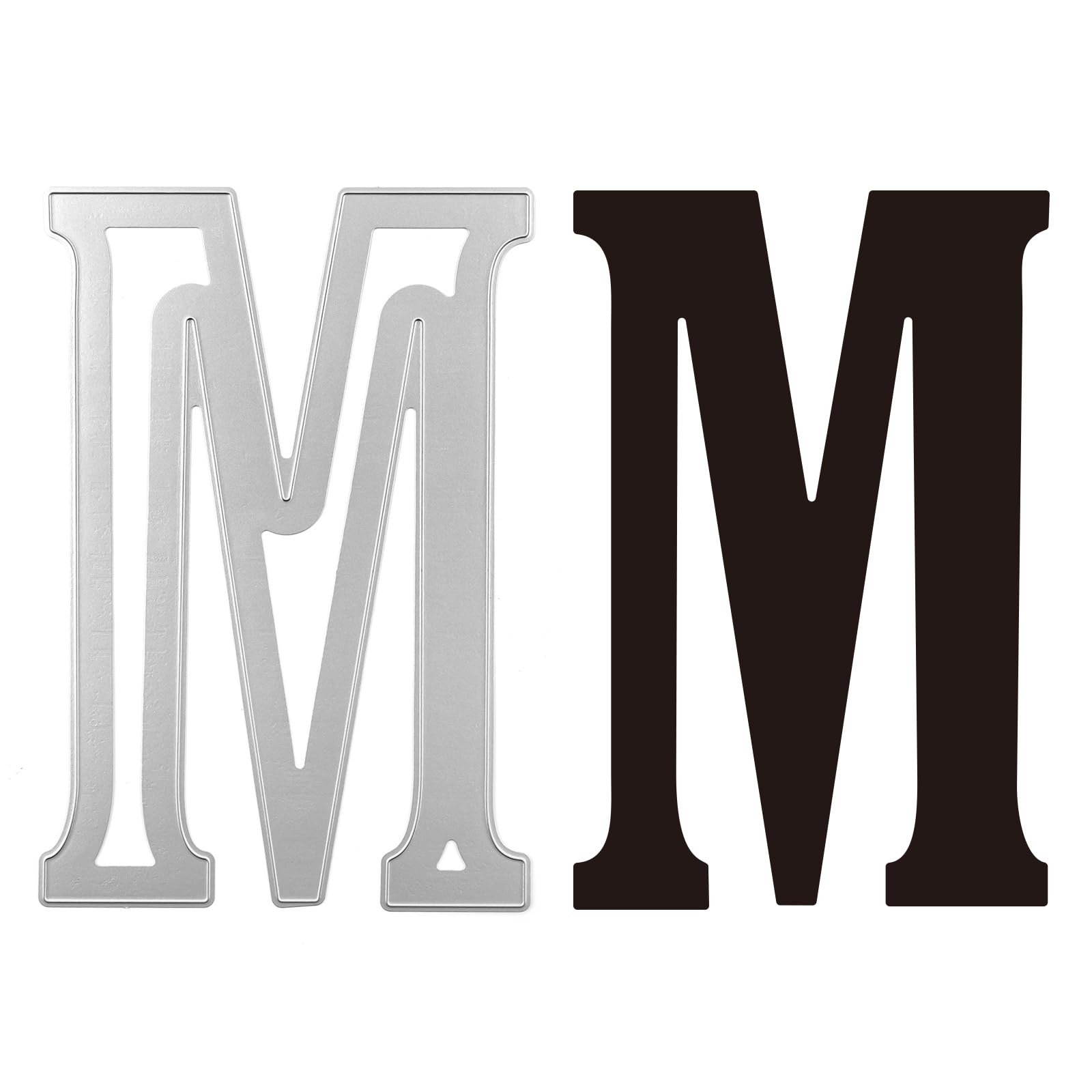 Briartw 7.87-Inch 'M' Uppercase Letter Cutting Die | 20cm Height Alphabet Metal Stencil for Cardmaking, Scrapbooking & DIY Crafts | Perfect for Embossing Decorations and Stress Relief