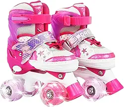 Patins Infantil Roller 4 Rodas + Proteção Ajustável