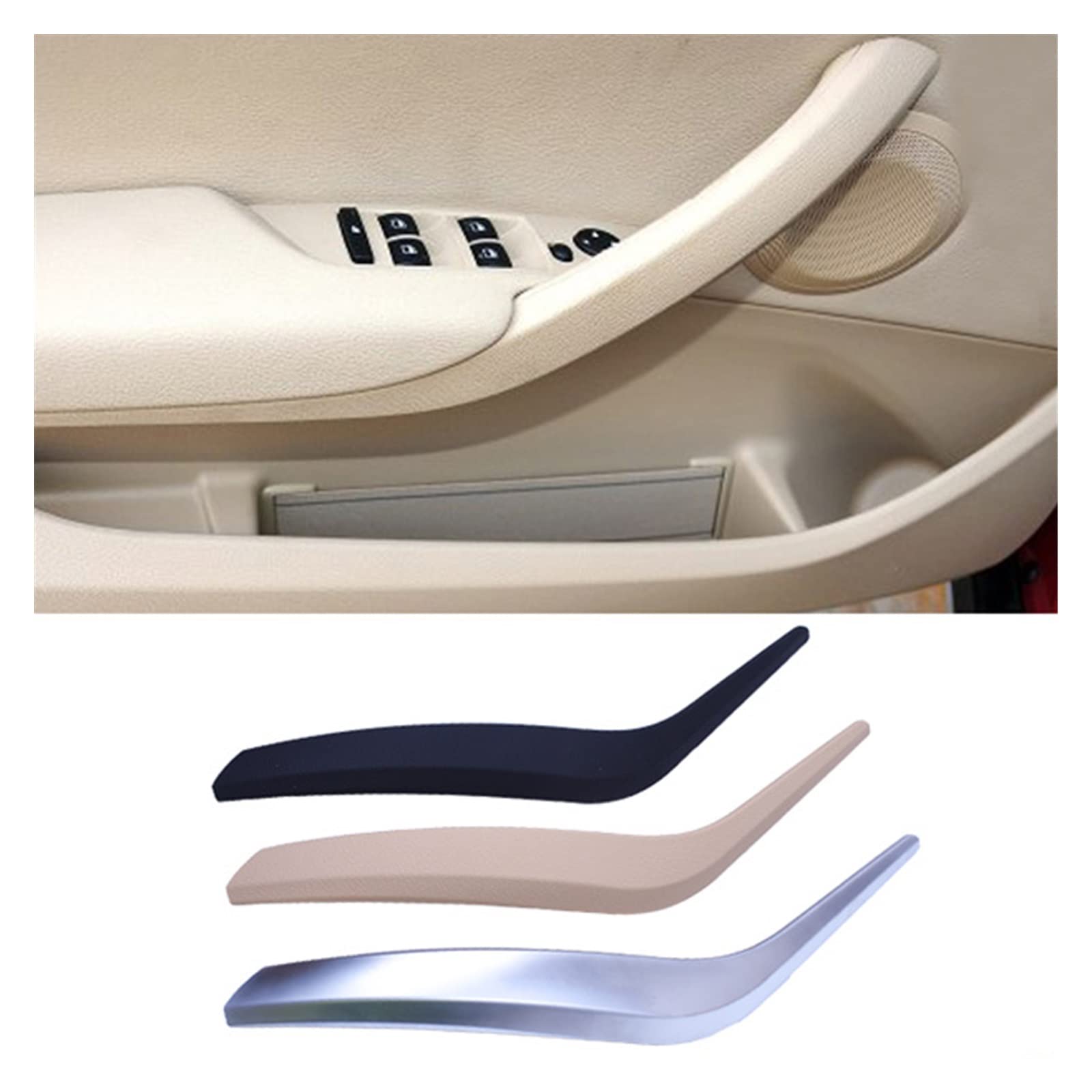 Auto Maniglia Interna Porta per BMW per X1 E84 16d/16i/18d/20d 2010-2016 Car Interior Door Handle Cover Bracciolo Trim Maniglia Interna Portiera Auto (Color : 5