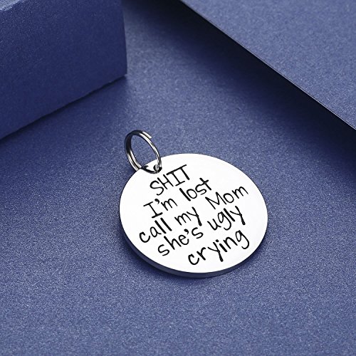 CJ&M Funny Pet Tag - Stainless Steel Dog Collar Tag - Sh*t I'm Lost My Mom Is Ugly Crying - Image 4