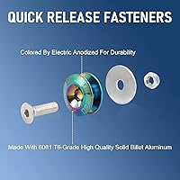 Vista 2 de Kit universal de sujetadores de liberación rápida Jmdspeed, para camiones, defensa, palanquilla, universal, CNC, Neo cromo